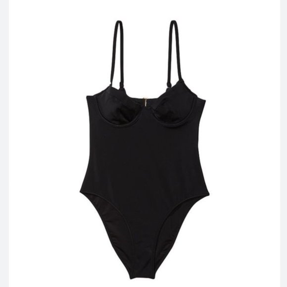 Victoria's Secret Black Essential Wicked One-Piece Swimsuit - Picture 4 of 4